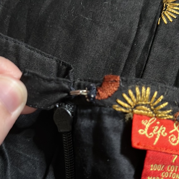 Urban Outfitters Lip Gloss 90s Black Floral Printed Cotton Maxi Skirt Size 7 NWT - Picture 5 of 6